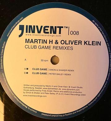 12" Maxi Martin H & Oliver Klein - Club Game (Remixes) 2006! beschikbaar voor biedingen