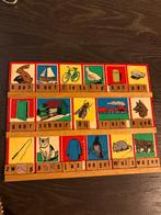 Vintage Houten Leesplank met Letters en Afbeeldingen, Ophalen, Gebruikt, Taal en Lezen