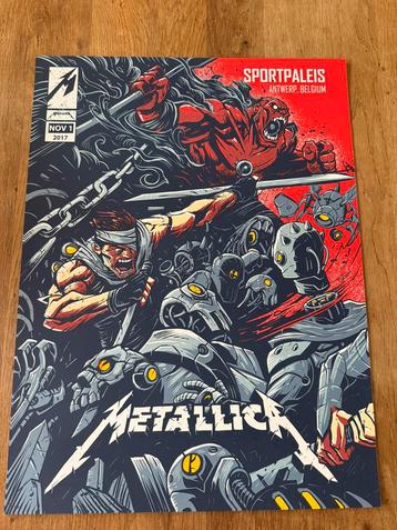 Tourposter Metallica Sportpaleis 1 november 2017 nr 155/320 beschikbaar voor biedingen