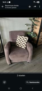 Te koop 2 fauteulis, Huis en Inrichting, Fauteuils, Ophalen, Zo goed als nieuw, 75 tot 100 cm, 50 tot 75 cm
