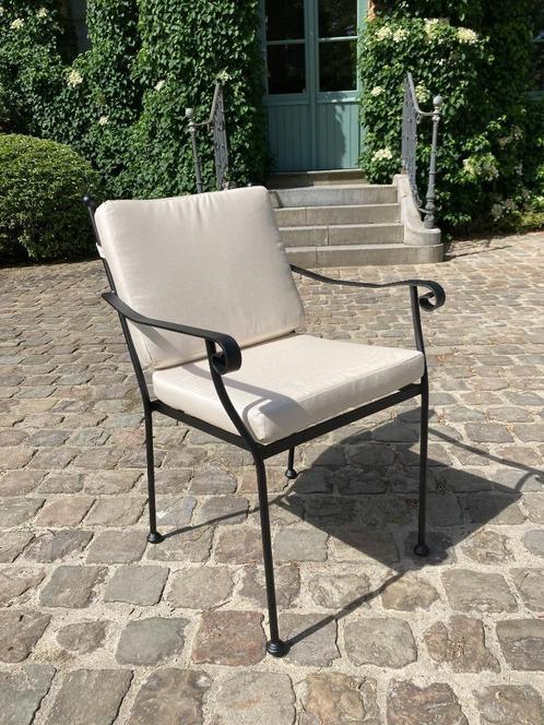 Exclusieve Tuinstoel - Metaal Gepoedercoat - Met Kussens, Tuin en Terras, Tuinstoelen, Nieuw, Metaal, Ophalen of Verzenden