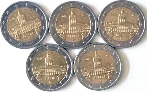 Speciale 2-euro munten Duitsland 2018 Berlijn A,D,F,G,J, Postzegels en Munten, Munten | Europa | Euromunten, Setje, 10 euro, Duitsland