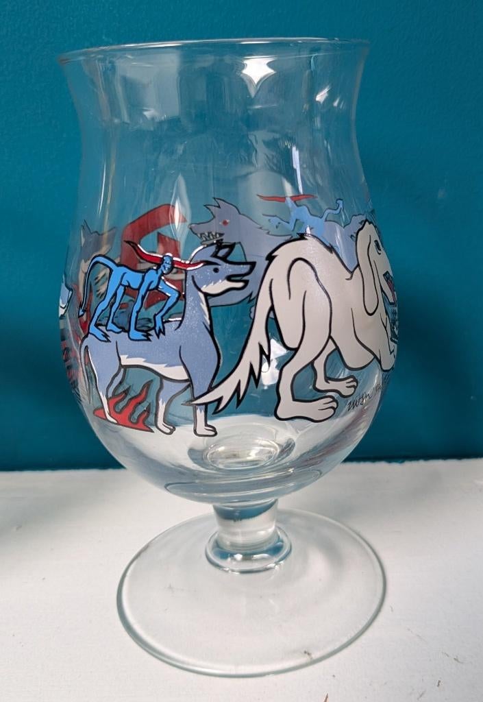 Duvel bierglas Iwan Smit limited edition, Ophalen of Verzenden, Zo goed als nieuw, Bierglas