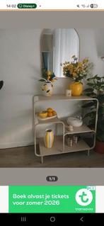Metalen kast, Huis en Inrichting, Tafels | Sidetables, Ophalen, Zo goed als nieuw, 25 tot 50 cm, Rond