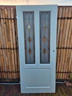 Opdekdeur met glas in lood dagmaat 198x83, Doe-het-zelf en Verbouw, Binnendeur, Ophalen of Verzenden, 200 tot 215 cm, Glas