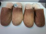 Lamswollen pantoffels 2x  44-45, Bruin, Ophalen of Verzenden, Zo goed als nieuw, Pantoffels of Sloffen