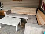 Loungeset, Tuin en Terras, Ophalen of Verzenden, Zo goed als nieuw, Steigerhout, Bank