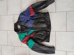 Prima motorjack zwart met drie kleuren merk MQP maat 56, Motoren, Kleding | Motorkleding, Ophalen of Verzenden, Jas | leer