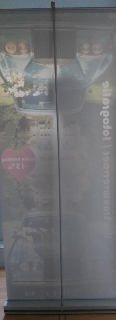 Roll-up Banner standaards 2 stuks 85 x 206, Ophalen of Verzenden, Gebruikt, Reclamebord