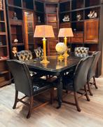 Chesterfield eetkamerstoelen 6 stuks, Ophalen, Chesterfield, Zo goed als nieuw, Vijf, Zes of meer stoelen