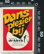 Sticker: Dansakademie De Klerk - Rotterdam, Verzamelen, Ophalen of Verzenden, Zo goed als nieuw, Bedrijf of Vereniging