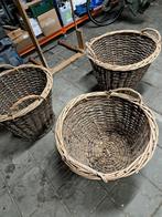 RIETEN MANDEN 3X GROOT, Tuin en Terras, Bloembakken en Plantenbakken, Ophalen, Gebruikt, Rond, 60 tot 100 cm