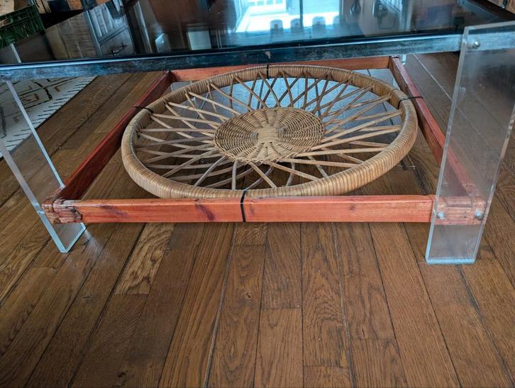 Vintage Salontafel Ned design jaren 70., Huis en Inrichting, Tafels | Salontafels, Gebruikt, Minder dan 50 cm, 50 tot 100 cm, 50 tot 100 cm