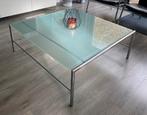 Rvs salontafel, Ophalen, Gebruikt, 50 tot 100 cm, Vierkant