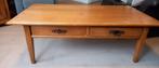 Eiken salontafel - 130x70 cm, Huis en Inrichting, Tafels | Sidetables, Ophalen, 25 tot 50 cm, Rechthoekig, 100 tot 150 cm