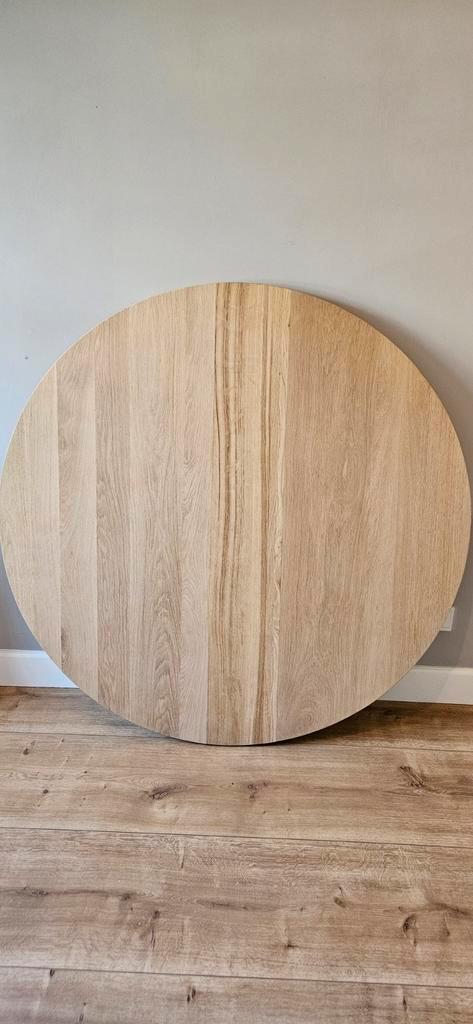 Massief eiken tafelblad (124x4), Huis en Inrichting, Tafels | Eettafels, Nieuw, 50 tot 100 cm, 200 cm of meer, Vijf personen of meer