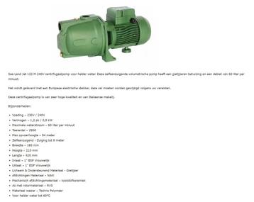  Nieuwe zelfaanzuigende centrifugaal pomp 1,2pk beschikbaar voor biedingen