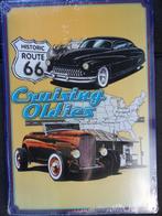 metalen retro bord: Cruising Oldies Route 66, Ophalen of Verzenden, Huis en Inrichting