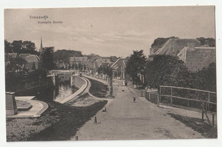 Vreeswijk inundatie sluisje oude ansichtkaart 1914, Verzamelen, Ansichtkaarten | Nederland, Gelopen, Utrecht, Voor 1920, Verzenden