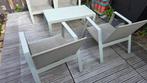 Tuinset met 4 stoelen en tafel - Aluminium, Tuin en Terras, Ophalen, 4 zitplaatsen, Gebruikt, Aluminium