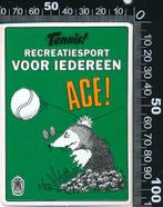 Sticker: Tennis - Recreatie sport voor iedereen - Ace, Ophalen of Verzenden, Zo goed als nieuw, Sport