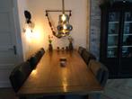 Massieve gemoffelden eettafel van 2.65 x100., Ophalen, Zo goed als nieuw
