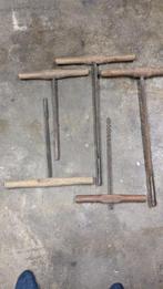 Antieke klompenmakersboren - 5 stuks, Antiek en Kunst, Antiek | Gereedschap en Instrumenten, Ophalen of Verzenden