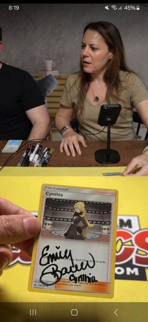 Signed Cynthia trainer card, Hobby en Vrije tijd, Verzamelkaartspellen | Pokémon, Nieuw, Losse kaart, Ophalen