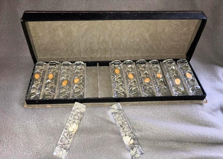 Vintage Messenleggers uit Tsjechoslowakije jaren '50, Antiek en Kunst, Antiek | Glas en Kristal, Ophalen of Verzenden