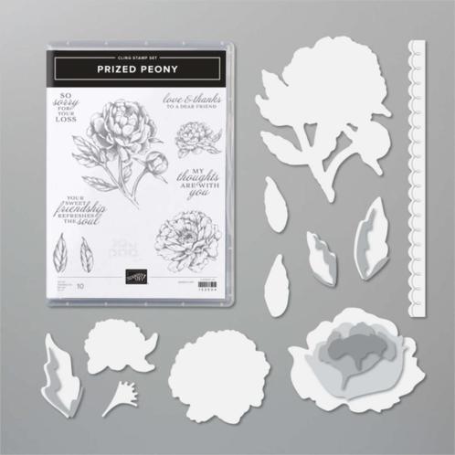 Stampin' Up! bundel Prized Peony pioenroos, Hobby en Vrije tijd, Kaarten | Zelf maken, Nieuw, Overige typen, Natuur, Ophalen of Verzenden