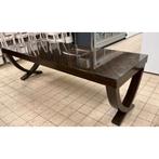 Art deco eettafel 250x95x80 cm, Huis en Inrichting, Gebruikt, Glas, 200 cm of meer, Vijf personen of meer