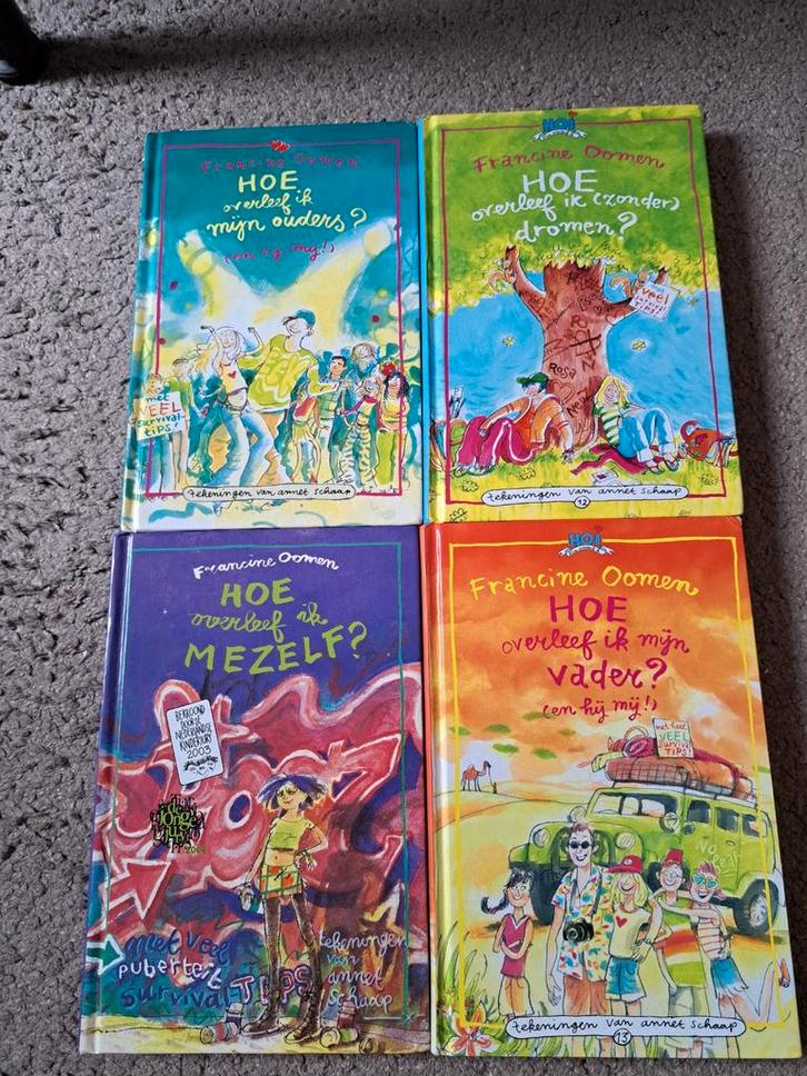 Pakket boeken - Hoe overleef ik - Francine Oomen - 7 stuks, Boeken, Kinderboeken | Jeugd | 10 tot 12 jaar, Gelezen, Ophalen of Verzenden