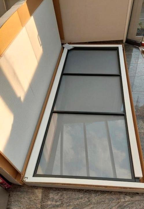 Rookglas stalen schuifdeur 220x90 - Nieuw in doos!, Doe-het-zelf en Verbouw, Deuren en Horren, Nieuw, Binnendeur, 215 cm of meer