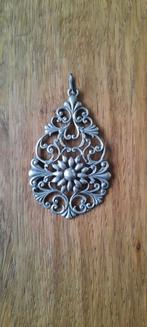 Antieke Bloem Hanger, Gebruikt, Ophalen of Verzenden, Bloem of Plant, Zilver