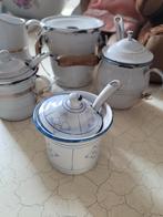 Antiek emaillen poppen emmertje Saks decor