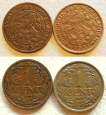Centen 1913 en 1931 beschikbaar voor biedingen