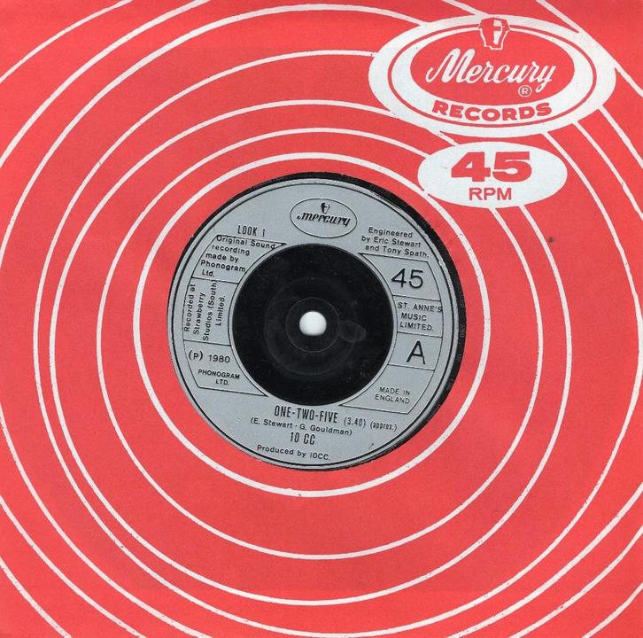 10 CC  -  One-two-five, Cd's en Dvd's, Vinyl Singles, Gebruikt, Single, Pop, 7 inch, Ophalen of Verzenden