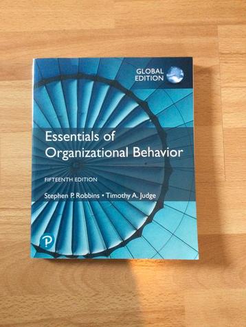 Essentials of Organizational Behavior - 15e editie beschikbaar voor biedingen