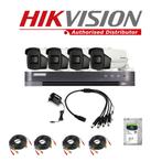 Complete Hikvision 5MP set 4x Bullet camera's incl. 2TB, Nieuw, Buitencamera, Ophalen of Verzenden