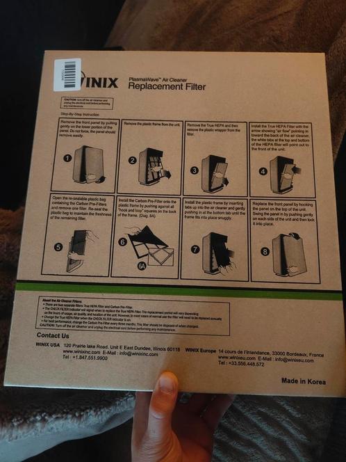 Winix hepa filter incl. 4 koolstoffilters, Witgoed en Apparatuur, Luchtbehandelingsapparatuur, Zo goed als nieuw, Luchtreiniger