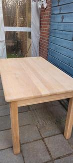 massief eiken eettafel verlengbaar, Huis en Inrichting, Tafels | Eettafels, Ophalen, Eikenhout, 50 tot 100 cm, Zo goed als nieuw