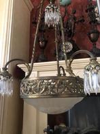 Franse kroonluchter / hanglamp kristal Art deco Lalique lamp, Art deco / klassiek / antiek, Ophalen of Verzenden, Glas