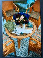 Huiskamerset tafel en stoelen, Ophalen, Gebruikt, Riet of Rotan, Rotan vintage