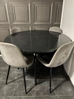 salon tafel / eettafel incl 4 stoelen, Huis en Inrichting, Tafels | Salontafels, Gebruikt, Minder dan 50 cm, Rechthoekig, 50 tot 100 cm