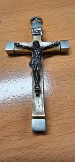 T.K.A. Kruishanger Jezus Kruis Roma Zilverkleurig Zie Foto's, Sieraad, Gebruikt, Ophalen of Verzenden, Christendom | Katholiek