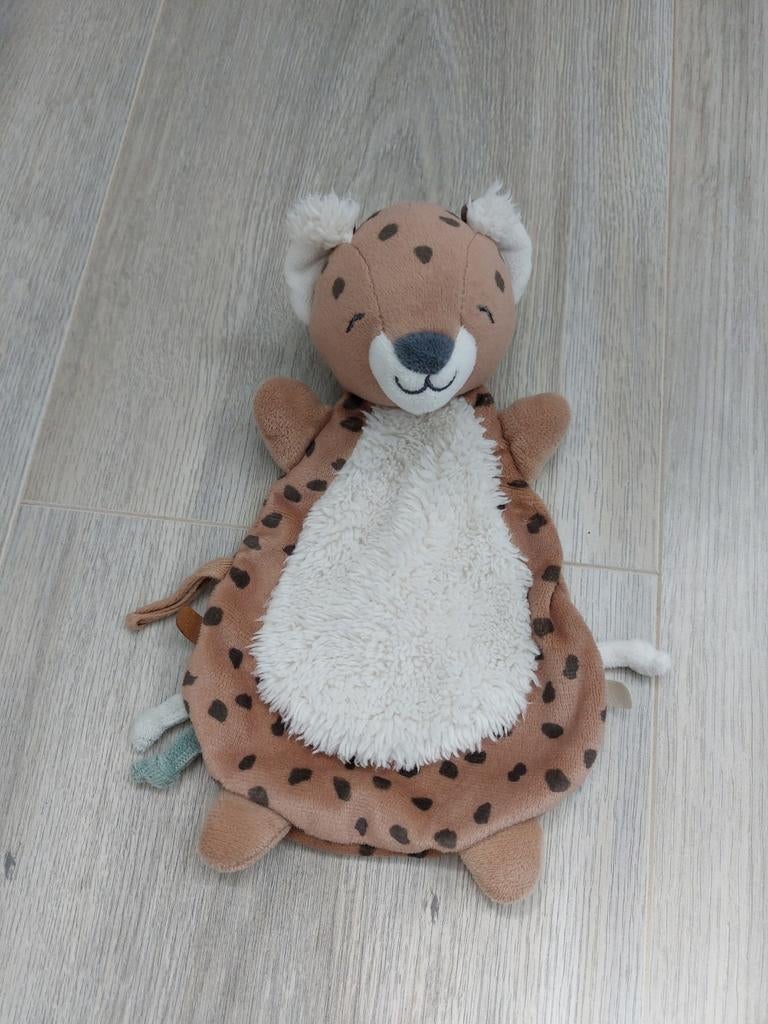Knuffel knuffeldoekje prenatal savanne tijger panter K9814, Ophalen of Verzenden, Zo goed als nieuw