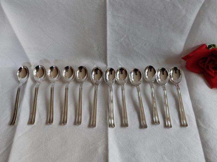 Keltum Van Kempen model P1000 Gustav Beran | 6 lepeltjes, Antiek en Kunst, Antiek | Bestek, Verzenden