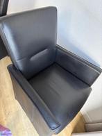 lederen eetkamer stoelen 4 Stuks met wielen, Huis en Inrichting, Stoelen, Ophalen, Zwart, Leer, Zo goed als nieuw