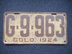 Colorado 1924 nummerplaat kentekenplaten nummerplaten USA, Verzamelen, Overige Verzamelen, Gebruikt, Ophalen of Verzenden