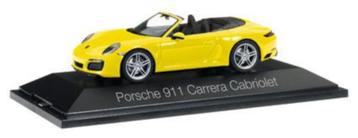 Porsche 911 Carrera cabrio, geel (991 II) Herpa beschikbaar voor biedingen